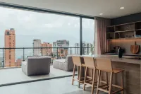 2BR - View of Medellin - Private Hot Tub - AC - Terrace Wake 1211
