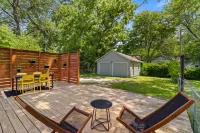 Stylish West Plaza Retreat w/ Huge Yard, BBQ, and Games Hotels near Fine Stitch LLC