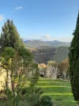 Villa Banditello, secluded, panoramic view over Montepulciano valley.