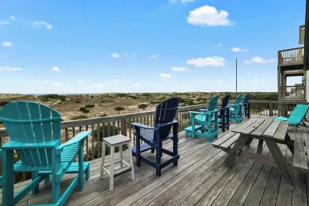 OCEAN FRONT, with hot-tub, featuring TWO primary suites with sliders to deck!