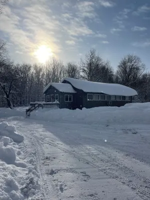 All seasons sportsman’s house, ATV and snowmobile from our driveway.