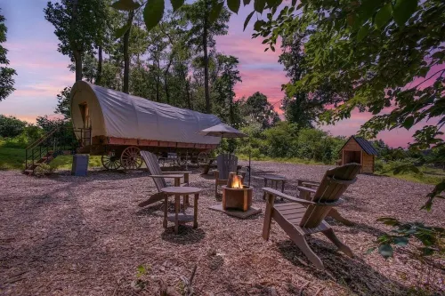 Covered Wagon Camping with Valley View, Sleeps 4