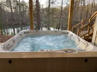 Beautiful waterfront home on a private cove in Lake Keowee w/ hot tub