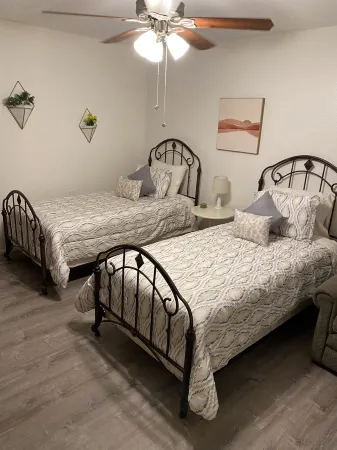 Great open one-story home for family entertaining. Relaxing back concrete porch.