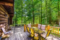 Waterfront home on Betsie River with hot tub & sauna near skiing at Crystal Mtn