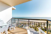 Oceanview condo with pools, hot tubs, sauna, and two balconies