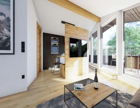 Bergzeit Flat Saalbach Directly on the ski Piste