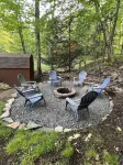 Fire Pit, Babbling Brook, Poker & Foosball at this 3br+ home