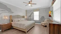 private pool/communal pool/games room/themed bedrooms