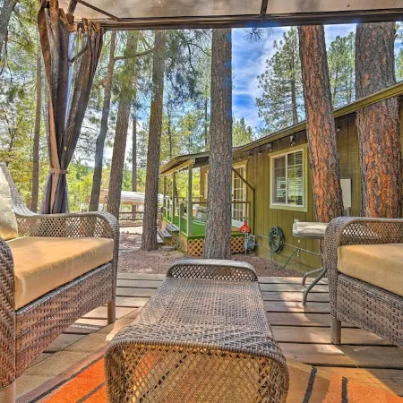 Near Hiking Trails: Woodsy Pine Cabin w/ Fire Pit