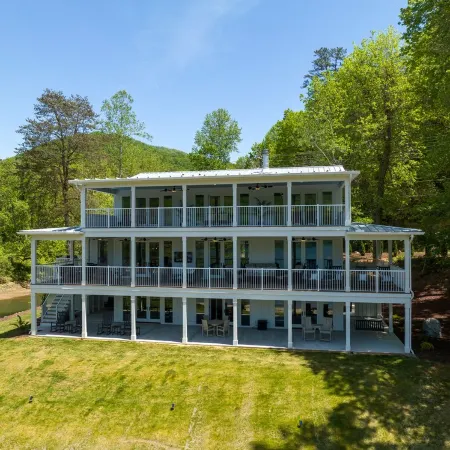 Brand New Lake Front-6 Br 7 BA Home with Direct Views of Rumbling Bald