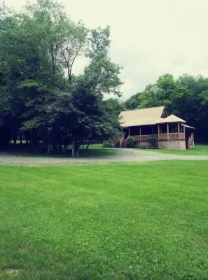 Log Cabin in Farm Country Setting
