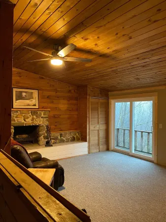 pine creek lodge with pine creek views  secluded on 5 acres