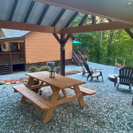 THUNDER RIDGE LODGE HAS AN AWESOME VIEW OF MT YONAH! Peace, privacy & seclusion.