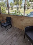 The coastal cabin ready for your family, friends, and your furry family members.