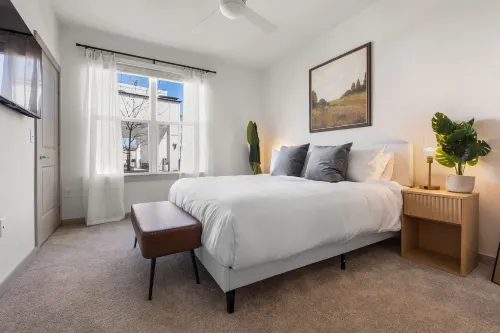 Refined Ground Level 2BR 2BA with Patio Access