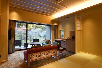 広々とした和洋室、露天風呂付き、禁煙 湯の花温泉　京YUNOHANA RESORT 翠泉の写真