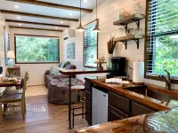 Rooftop Deck and Custom Tiled Shower - Charming Tiny Home Hotels in McLennan County
