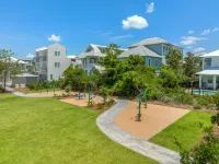Lagoon Pool and Outdoor Kitchen - Elegant Beach Retreat