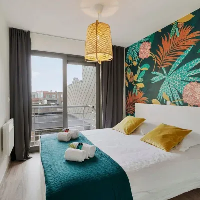 놀라운 해변 전망이 있는 아늑한 아파트먼트