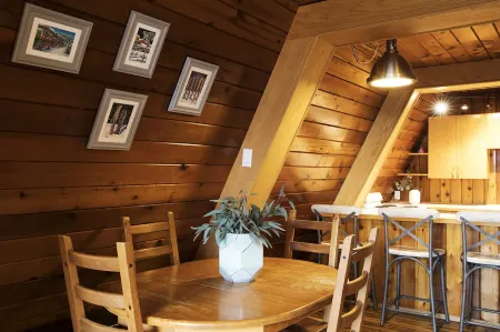 Slope-Side Bliss: A-Frame Haven with Private Hot Tub (Sleeps 7)