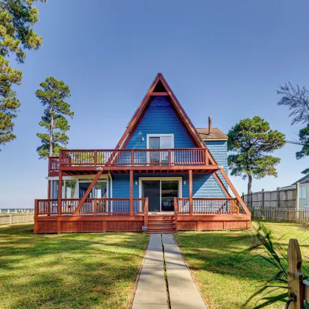 Beachy Maryland A-Frame Steps to Chesapeake Bay!