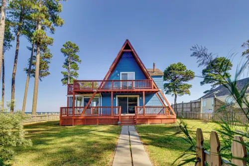 Beachy Maryland A-Frame Steps to Chesapeake Bay! - en bord de mer