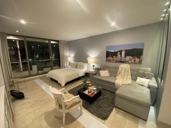 Pool and city view apartment