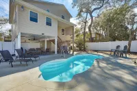 Oak Island Home w/ Pool: Walk to Long Beach! - Beach