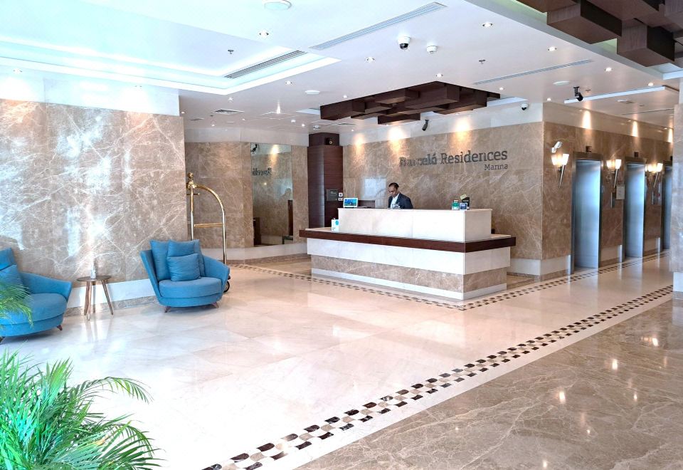 [호텔 바르셀로 레지던스 두바이 마리나의 세련된 인테리어]