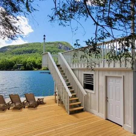 Brand New Lake Front-6 Br 7 BA Home with Direct Views of Rumbling Bald