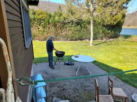 The Meuse is at the end of the garden