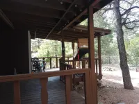 The cozy cabin, a quiet place to relax and have a pleasant time.