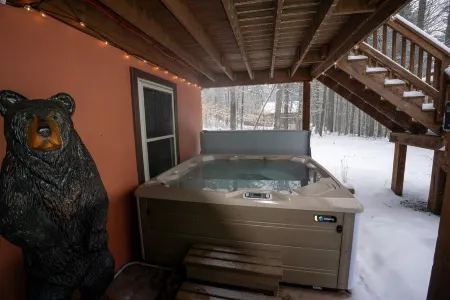 Adirondack Cabin Near Lake Placid & High Peaks: 7 Person Hot Tub and Skiing