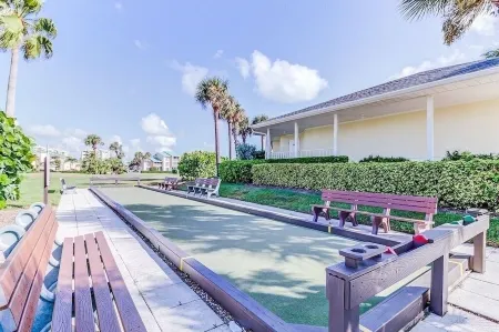 Ocean Village beautiful condo with patio & deck overlooking peaceful pond.