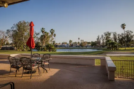 Great open one-story home for family entertaining. Relaxing back concrete porch.