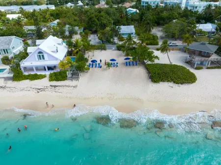 Private 7 Mile Beach Beach Club. Ocean views from Roof Terrace and Pool Pavilion