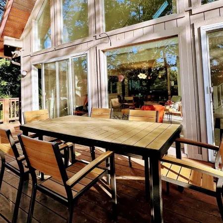 Lakefront A-Frame: Private Dock, Kayaks & Sauna – Sleeps 12, Chesapeake Bay