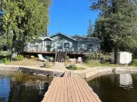 3-bedroom lakefront cabin with WiFi, AC and a private dock.  Bring the family!
