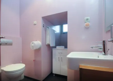 Studio apartment with balcony and private beach