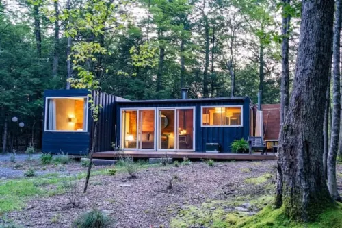 Container Cabin in the Catskills [Forest]