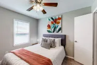 Stylish townhome, sleeps 8, pet friendly.