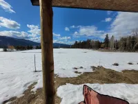 bunkhouse near farm animals