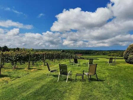 HOT TUB and SAUNA at 'CHIC HIDEAWAY''  Paw Paw Lake Golf club across the street