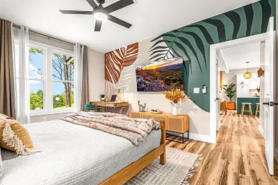 Boho-Chic Retreat near Asheville. Outdoor Fun, Hot Tub, Sauna, Firepit. Hotel dekat Lake Powhatan Recreation Area & Campground