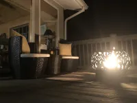 PRIVATE 150FT WATERFALL RIGHT OFF DECK! Rustic, Asian inspired.