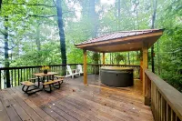 Robin's Nest is an authentic log cabin built with hand-hewn logs from the 1800's