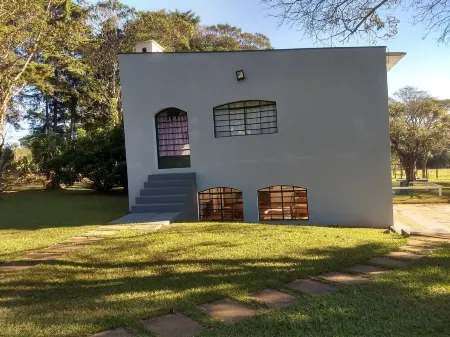 Very green place to relax by the pool