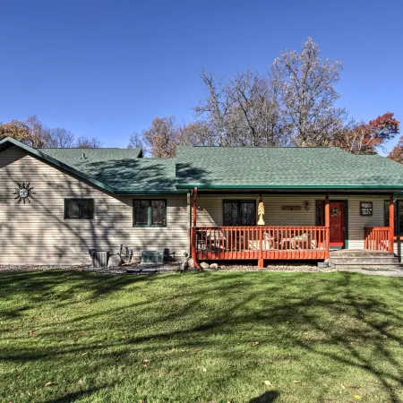 Cabin w/ Fire Pit & Movie Room, 1 Mi to Lake