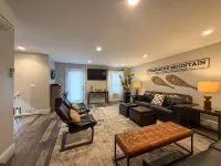 Spacious Living and Game Room with Deck - Stunning Mountain Haven